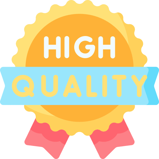 Private label clothing 15 High quality assurance badge icon representing premium production standards by Ibex Fashion.